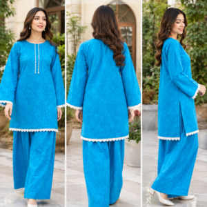 Azure Bloom 2 piece lawn suit
